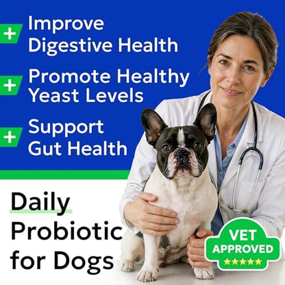 BARK&SPARK Dog Probiotics Powder - Daily Probiotics for Dogs with Prebiotic