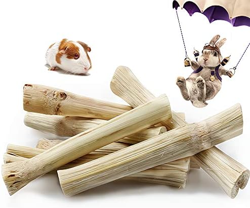 300g/10.5oz Bamboo Sticks for Rabbits - Rabbit Chew Toys for Teeth with Rabbit Treats Included - Durable Chew Sticks for Hours of Fun