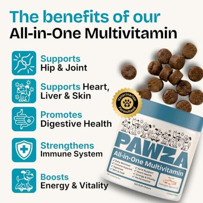All-in-One Dog Vitamins, Dog Multivitamin, Chews, Chicken, 120 Ct