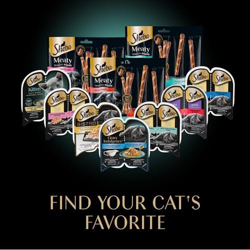 Sheba Meaty Tender Sticks Cat Treats, Chicken, Salmon, & Tuna, 40 Count