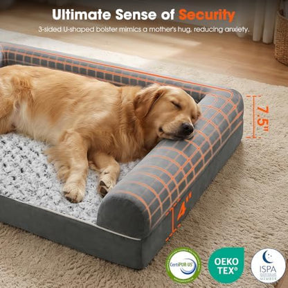 Waterproof Short Plush Orthopedic Sofa Dog Bed for Large Dogs