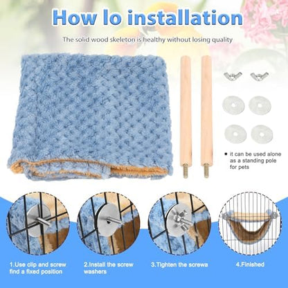 BWOGUE Bird Nest Bed Hanging Hammock, Parakeet Bed for Cage, Cockatiel Bed