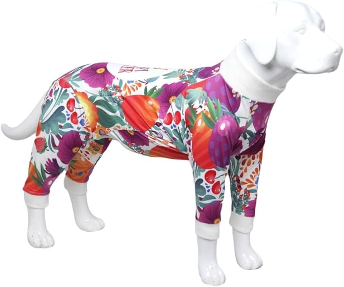 Xqpetlihai Dog Onesie Surgery Recovery Suit for Medium Large Dogs Recovery Shirt for Abdominal Wounds or Skin Diseases Bodysuit Dogs Pajamas(F,XXXL)