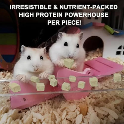 Natural Hamster & Gerbil Food 6oz, Vitamin & Mineral Rich Daily Diet for Hamsters, Gerbils ,Guinea Pigs, Chinchillas ,Supports Dental Health and Digestion, Fruit & Vegetable Hamster Food (Tofu)