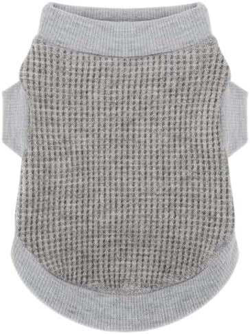 Cozy and Functional Dog Shirts for Small Puppies: Stretchable Gray Attire with Easy-On Design, Ideal for Chihuahuas and Yorkies - Enhance Comfort and Playfulness on Chill Days Medium