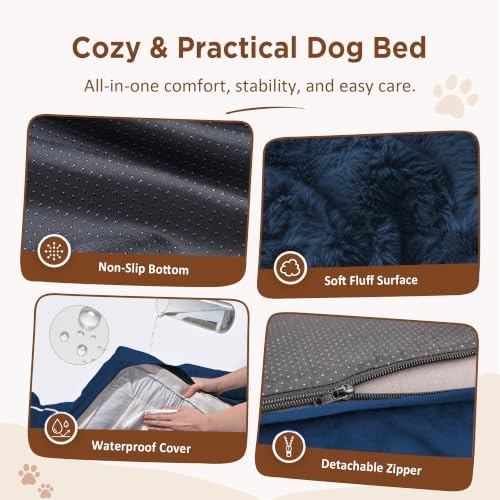 Comfort Expression Waterproof Orthopedic Dog Bed for Extra Large Dogs