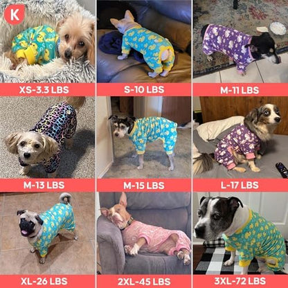KYEESE Velvet Dog Pajamas for Medium Large Dog Soft Onesie Shirt, Spaceship