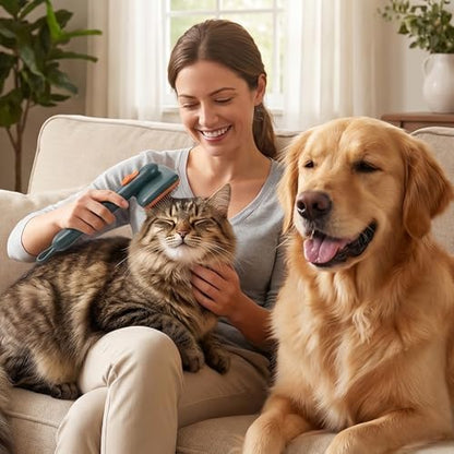 Cat Brushes for Indoor Cat，Pet Steam Brush for Dog Cats Grooming Kit Supplies Hair Grooming for Long Short Hair Cats Dogs