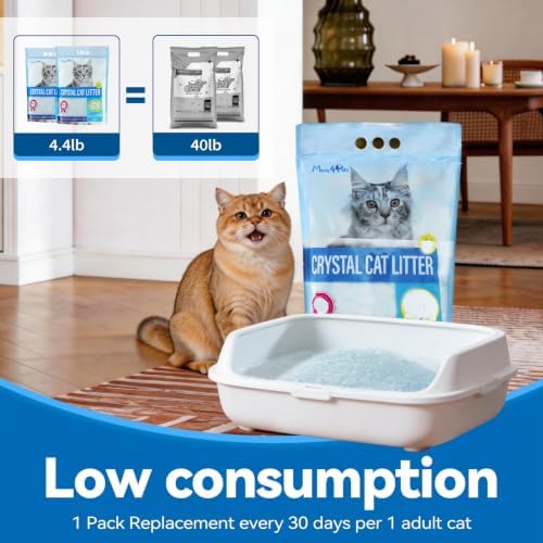 Made4Pets Cat Litter Crystals,Non Clumping Litter 17.2 lbs(4 x 4.3lb Packs)