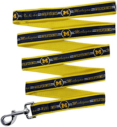 NCAA PET String, Medium, Michigan Wolverines, Dog String, Shiny & Colorful String for Dogs & Cats Licensed by The NCAA, Old Version