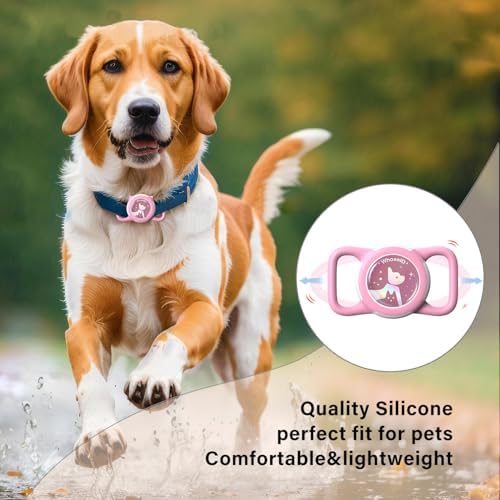 Waterproof AirTag Holder for Dog Collar, Soft Slide-On Dog AirTag Holder