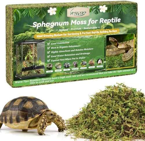 Legigo 3.5OZ Natural Sphagnum Moss for Reptile Terrarium Substrate Bedding