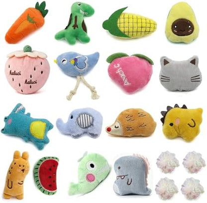 Cat Toys, Interactive Cat Toy for Indoor Cats, Soft and Durable Crinkle Sound Catnip Toys, Catnip Filled Mouse Cat Teething Chew Toy (Pack of 20)