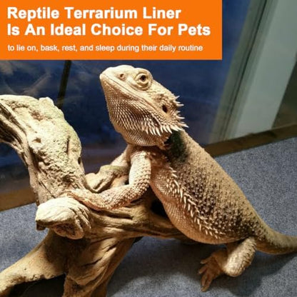 Reptile Carpet, Terrarium Liner, Reptile Bedding Substrate, 17.25" x 35.25"