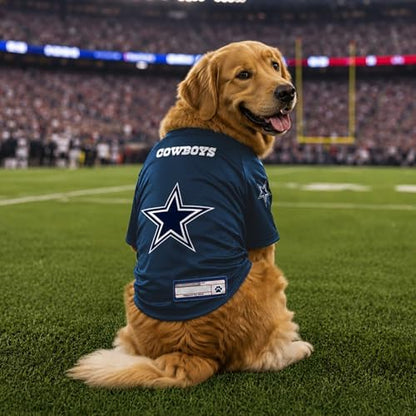 Littlearth NFL Dallas Cowboys Stretch Pet Jersey, Team Color, Large
