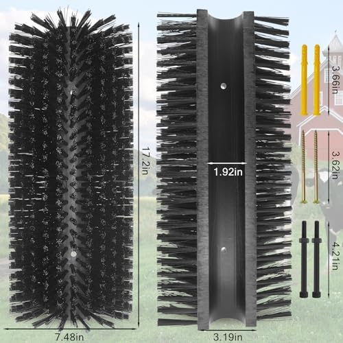 6pcs Livestock Scratching Brush Goat Scratcher Brush Full Massage Grooming Tool with 24 Screws for Cow,Cattle,Cow,Sheep, Horses,Pigs