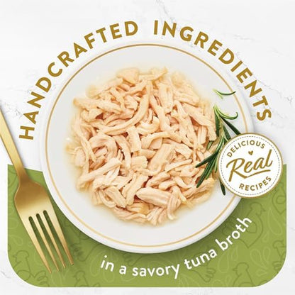 Purina Fancy Feast Appetizers Chicken in Tuna Broth Topper, 10 Ct, 1.1 oz
