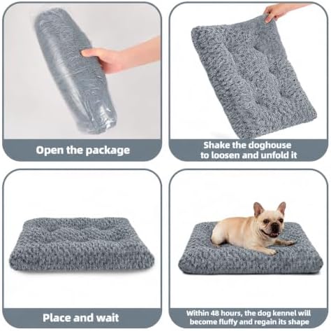 Extra Large Dog Bed, Plush Washable Pet Bed Mat, Dog Crate Bed 47"x31"