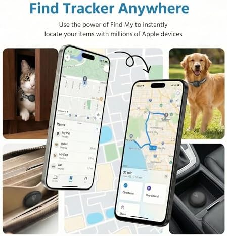 GPS Pet Tracker for Dogs & Cats, Smart Collar with Real-Time Location
