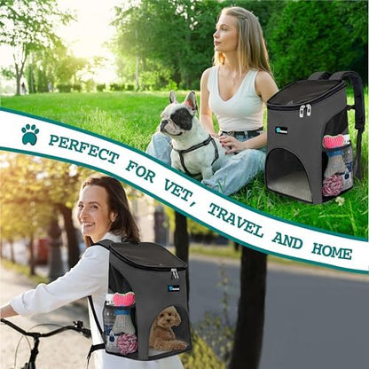 PetAmi Cat Backpack Carrier for Small Dogs and Large Cats, Airline Approved