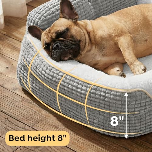 Veehoo Square Small Dog Bed, Orthopedic Dog Bed Washable Couch Sofa, 24"