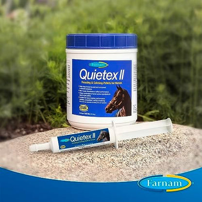 Farnam Quietex II Horse Calming Supplement Pellets, Helps Manage Nervous Behavior and Keep Horses Calm & Composed in Stressful Situations, 1.625 Lbs, 26 Day Supply (Pack of 6)