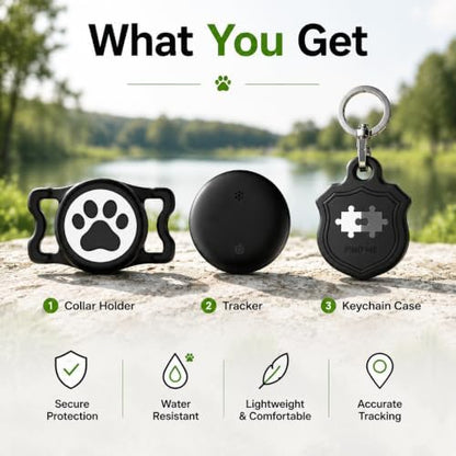 Dog Tracker with Apple Find My, GPS Pet Tracker for Dogs and Cats