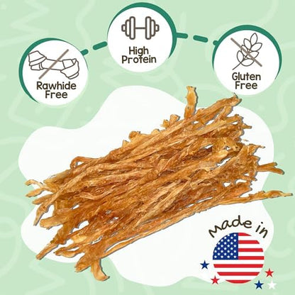 Nature Gnaws USA Turkey Tendons Dog Treats, 8 oz
