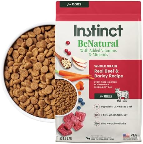 Instinct BeNatural Dry Dog Food, Whole Grain, Beef & Barley, 25 lb.