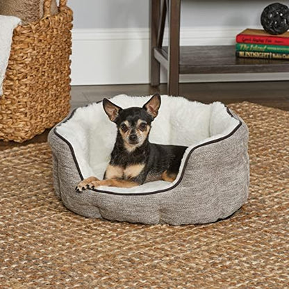 MidWest Homes for Pets QuietTime Deluxe Tulip Nesting Pet Bed, Russet/Tan, Small