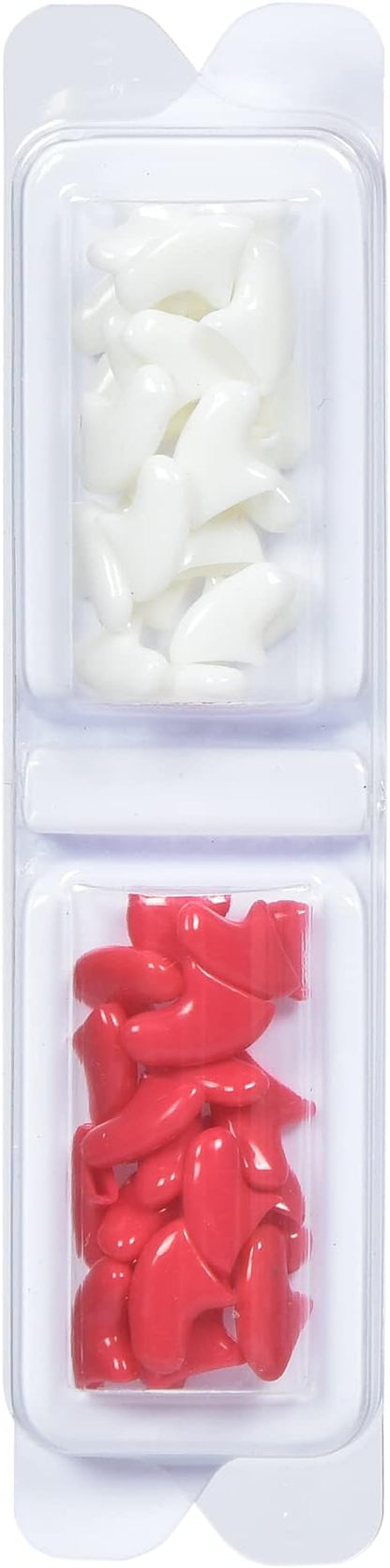 Kitty Caps Nail Caps for Cats, Pure White & Coral Red - Safe, Stylish & Humane Alternative to Declawing Stops Snags & Scratches, Medium (9-13 lbs), 40 Count - 3 Pack