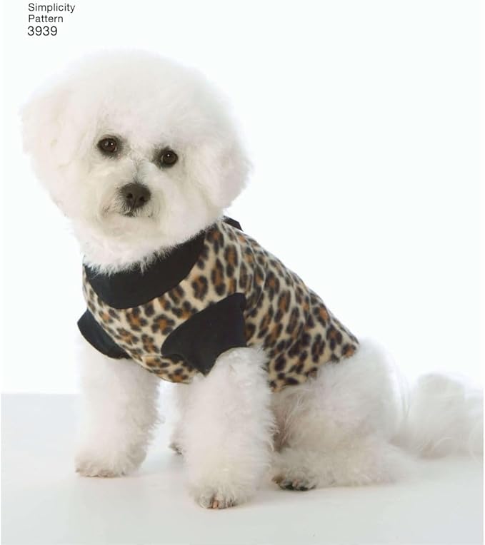 Simplicity Pajama and Coat Dog Clothing Sewing Pattern, Pet Sizes S-L