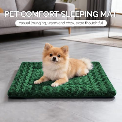 Soft Reversible Dog Mat - Dual-Sided Design for All Seasons - Machine Washable for Crates, Travel, and Home
