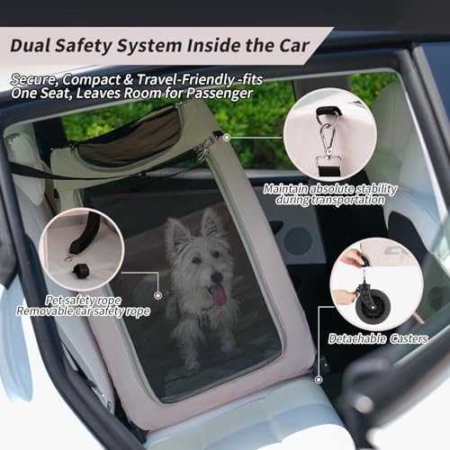 EchoSmile 4-Wheel Pet Stroller for Dogs & Cats, Up to 135 lbs, Pink