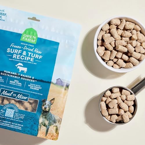 Open Farm Freeze Dried Raw Dog Food, Surf & Turf Morsels, 13.5oz Bag
