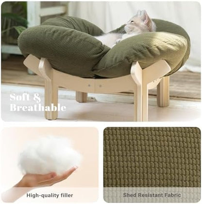 CHEERHOME PETS Elevated Cat Bed for Indoor Cats Couch Sofa Flower