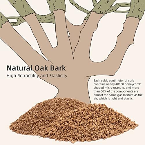Niteangel Natural Cork Hamster Bedding: 4L Oak granula 2-3mm & Low Dust