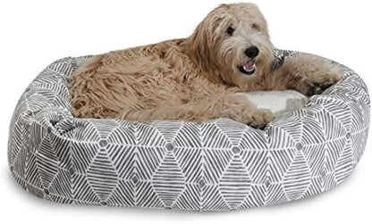 Majestic Pet 40" Charlie Gray Sherpa Bagel Bed