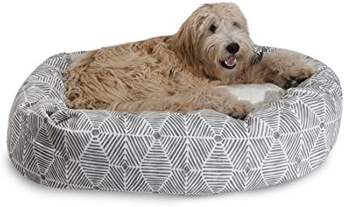 Majestic Pet 24" Charlie Gray Sherpa Bagel Bed
