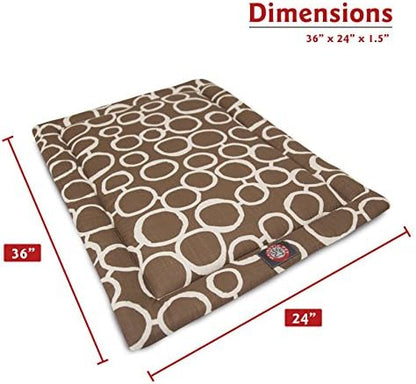 36" Fusion Mocha Brown Crate Dog Bed Mat By Majestic Pet Products