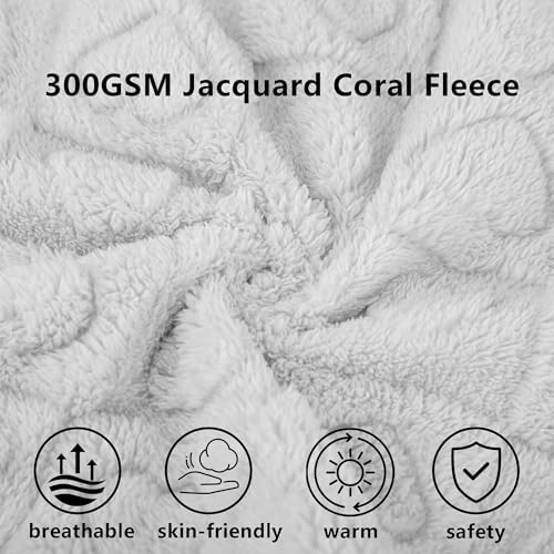gogobunny Pet Blanket for Dogs Cats, 300GSM Ultra Soft Coral Fleece Blanket, Washable Small Dog Cat Blanket, Calming Crate Mat, Furniture Protector for Couch Bed Car Seat, Light Grey, 30x40IN