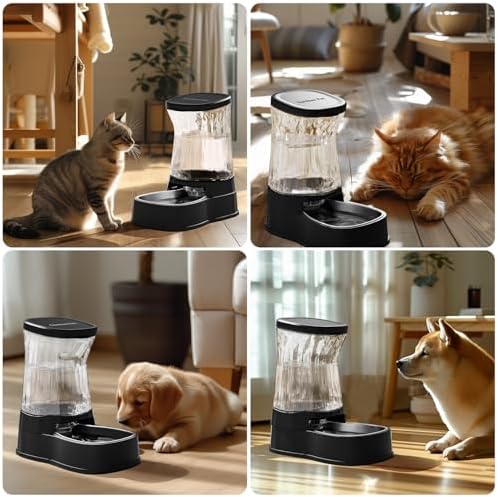 Automatic Dog Water Dispenser, Stainless Steel Bowls Feeder, 100% BPA-Free