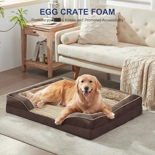 FURTIME Orthopedic Medium Dog Bed, Supportive Waterproof Pet Bed