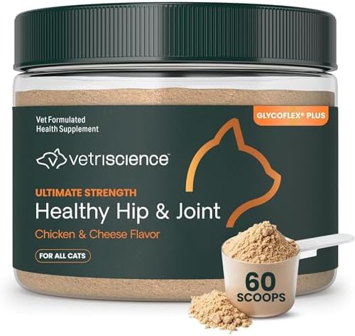 VetriScience Ultimate Strength Hip and Joint Powder for Cats, 60 Scoops