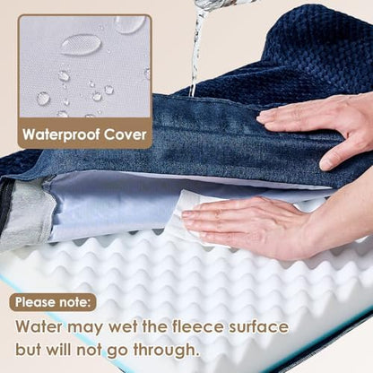EHEYCIGA XL Dog Bed Memory Foam for Crate, Extra Large Dog Bed Orthopedic with Washable Removable Cover, Waterproof Pet Sofa Couch XLarge Size Dogs, 41x27x6.5, Navy Blue