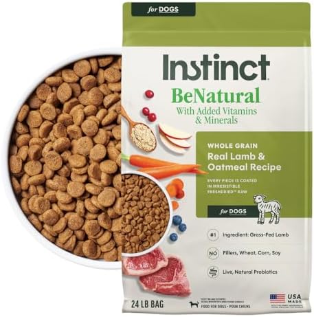 Instinct BeNatural Dry Dog Food, Whole Grain, Lamb & Oatmeal, 24 lb.