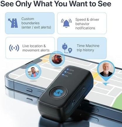 Spy Tec GPS Tracker for Vehicles, Magnetic Case, 1-Month Service Included