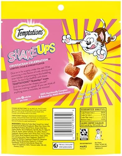Temptations Cat Treats, Crustacean Celebration Flavor, 5.29 oz | Crunchy and Soft | Pack of 2 | ShakeUps