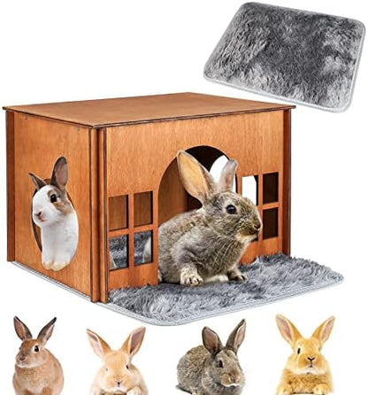 Large Rabbit Hideouts, Wooden Bunny House Rabbit Houses and Hideouts