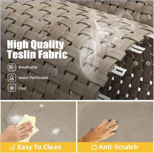 Simple Trending Raised Dog Bed for Large Dogs, Waterproof XL Dog Cot, Brown